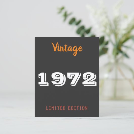  1972 Limited Edition – gepersonaliseerde 54e (Staand voorkant)