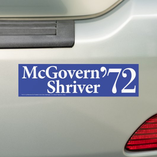 1972 McGovern Shriver  Bumpersticker (Op auto)