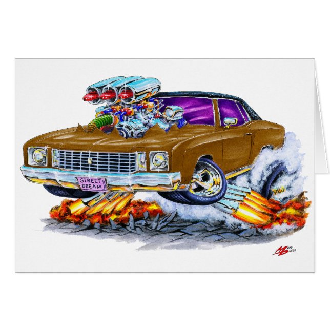 1972 Monte Carlo Brown Car (Voorkant Horizontaal)