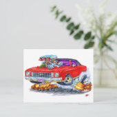 1972 Monte Carlo Red Car Briefkaart (Staand voorkant)