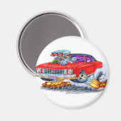 1972 Monte Carlo Red Car Magneet (Voorkant / Achterkant)