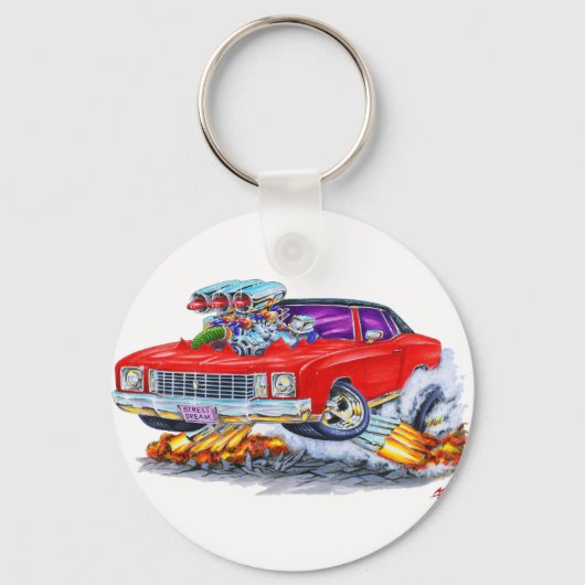 1972 Monte Carlo Red Car Sleutelhanger (Voorkant)