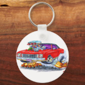 1972 Monte Carlo Red Car Sleutelhanger (Voorkant)