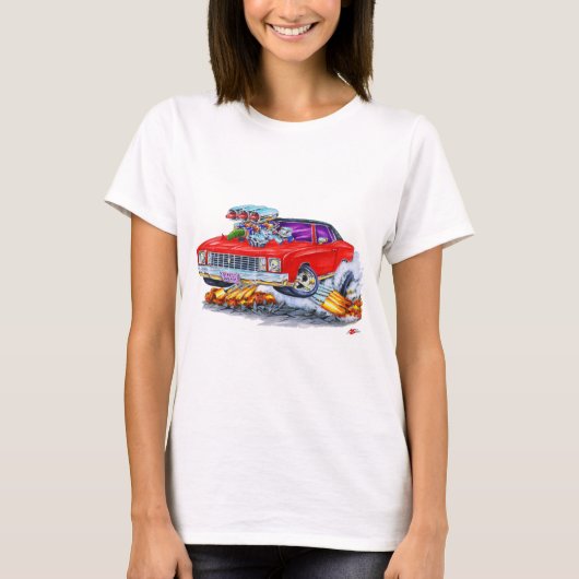 1972 Monte Carlo Red Car T-shirt (Voorkant)