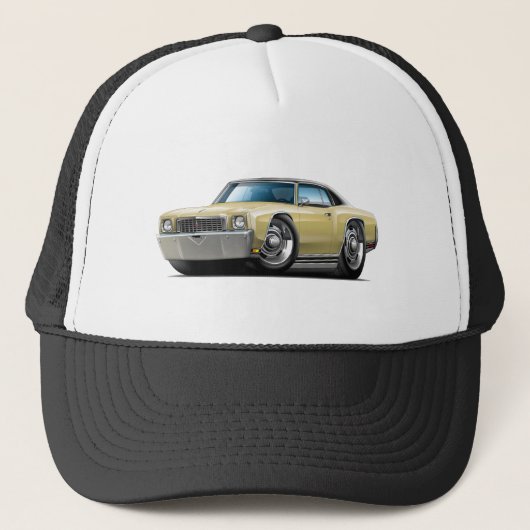 1972 Monte Carlo Tan-Black Top Car Trucker Pet (Voorkant)