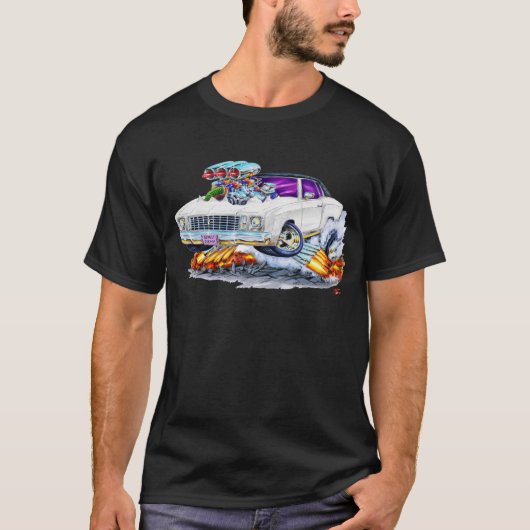1972 Monte Carlo White Car T-shirt (Voorkant)