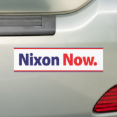 1972 Nixon Now Campaign Bumpersticker (Op auto)