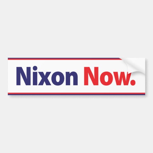 1972 Nixon Now Campaign Bumpersticker (Voorkant)