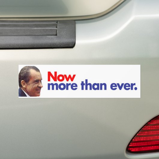 1972 Nixon nu meer dan ooit Bumpersticker (Op auto)