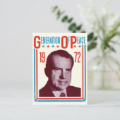1972 Nixon Presidentiële campagne Briefkaart (Staand voorkant)