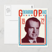 1972 Nixon Presidentiële campagne Briefkaart (Voorkant / Achterkant)