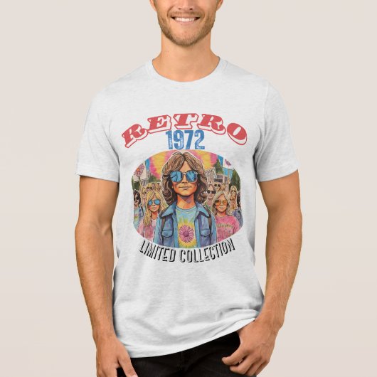 1972 RETRO - RETRO REVIVAL (BEPERKT COLLECTIE) Tri-Blend SHIRT (Voorkant)