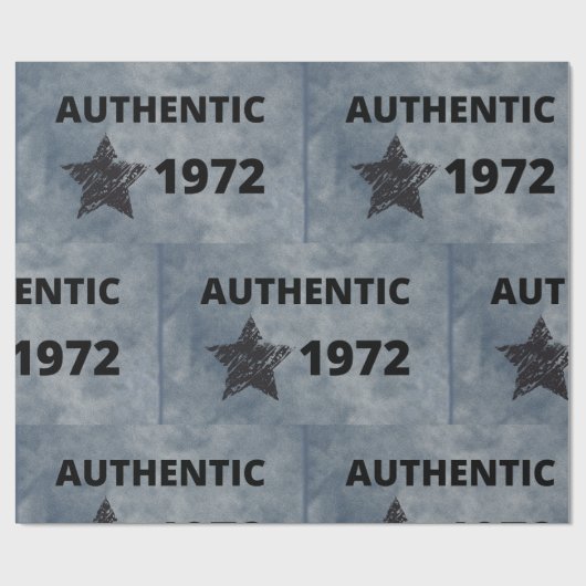 1972  Star Retro Verjaardag Ontwerp Cadeaupapier (Vlak)