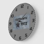 1972 Star Retro Verjaardag Ontwerp Grote Klok (Hoek)