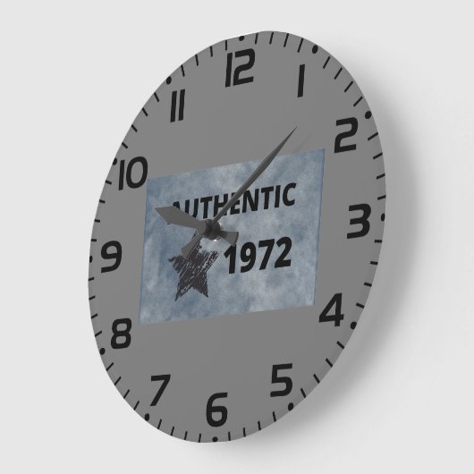 1972 Star Retro Verjaardag Ontwerp Grote Klok (Hoek)