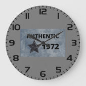 1972 Star Retro Verjaardag Ontwerp Grote Klok (Voorkant)