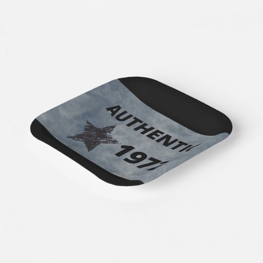 1972 Star Retro Verjaardag Ontwerp Papieren Bordje (Gebogen)