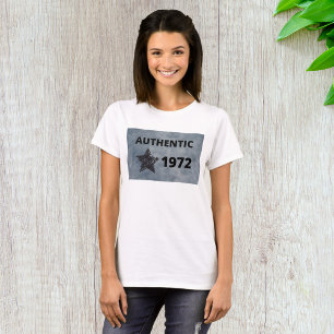 1972  Star Retro Verjaardag Ontwerp T-shirt