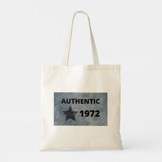 1972 Star Retro Verjaardag Ontwerp Tote Bag (Achterkant)