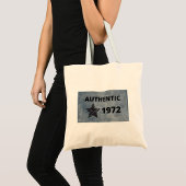 1972 Star Retro Verjaardag Ontwerp Tote Bag