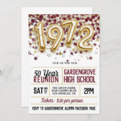 1972 Uitnodiging tot hereniging van de middelbare  (Voorkant / Achterkant)