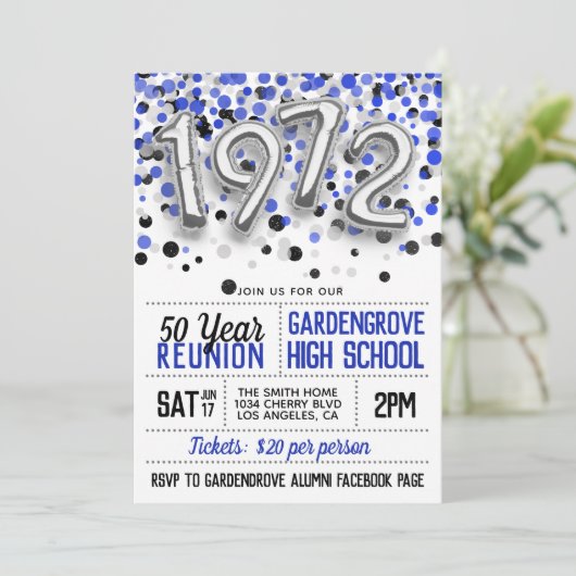 1972 Uitnodiging tot hereniging van de middelbare  (Staand voorkant)