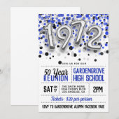 1972 Uitnodiging tot hereniging van de middelbare  (Voorkant / Achterkant)