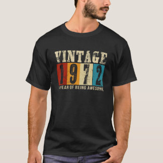 1972 Verjaardag Vintage 50ste Verjaardag 50 jaar T-shirt