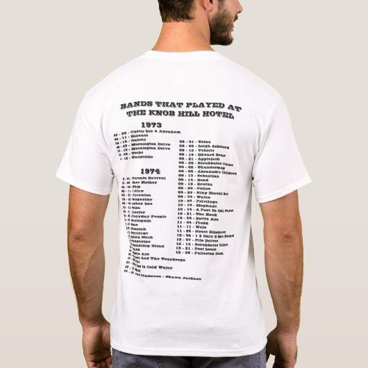 1973 - 1974 - KNOB HILL HOTEL T-SHIRT (Achterkant)