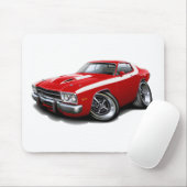 1973-1974 Roadrunner Rood-witte auto Muismat (Met muis)