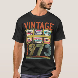 1973 50ste verjaardag 50 jaar oude cassette Ta T-shirt