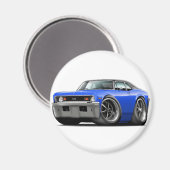 1973-74 Nova Blauw-Zwart Top Magneet (Voorkant / Achterkant)