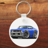 1973-74 Nova Blue Car Sleutelhanger (Voorkant)