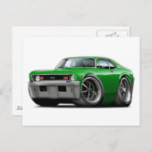 1973-74 Nova Green Car Briefkaart (Voorkant / Achterkant)