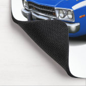 1973-74 Roadrunner Blue-White Car Muismat (Hoek)