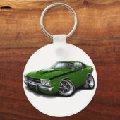 1973-74 Roadrunner Green-Black Car Sleutelhanger (Voorkant)
