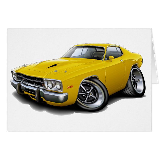 1973-74 Roadrunner Yellow Car (Voorkant Horizontaal)