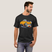 1973-76 Corvette Oranje auto T-shirt (Voorkant volledig)