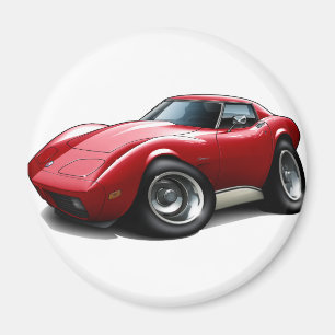 1973-76 Corvette Red Car Magneet