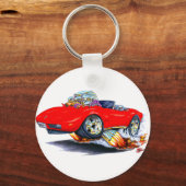1973-76 Corvette Red Convertible Sleutelhanger (Voorkant)
