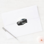 1973-76 Corvette zwarte auto Ronde Sticker (Envelop)