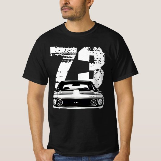 1973 AMX Javelin Front View with Year T Shirt (Voorkant)