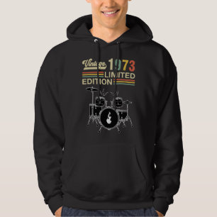  1973 Drums 50e verjaardag Drummer Hoodie