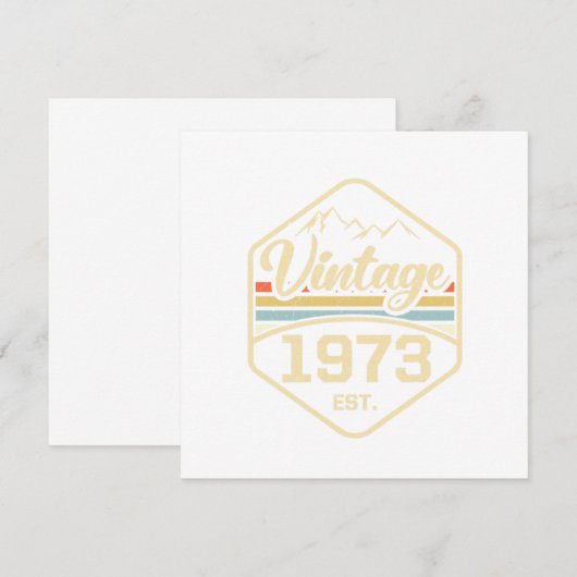  1973 Est 48th Birthday Gift Kaart (Voorkant / Achterkant)