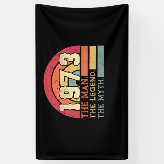  1973 Geboortedag Spandoek (Verticaal)