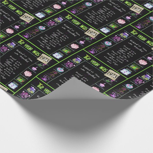 1973 Geboortejaar Trivia Cadeaupapier (Hoek)