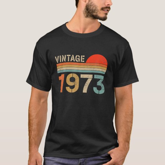 1973 gemaakt in 1973 50e verjaardag gift 50 t-shirt (Voorkant)