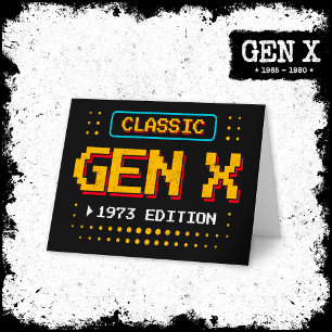 1973 Gen X Classic Retro Gamer Gaming Verjaardag Kaart