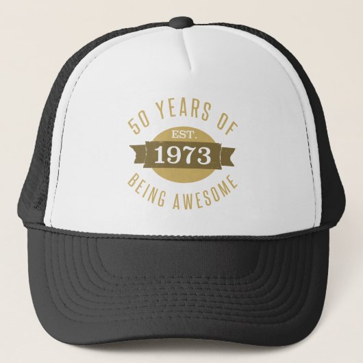 1973 Geweldige 50ste verjaardag Trucker Pet (Voorkant)