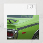 1973 Green Dodge Charger SE Brougham achterkwart Briefkaart (Voorkant / Achterkant)